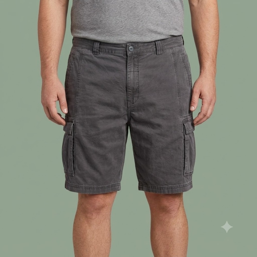 Tommy Bahama Relax Mens 38 Gray‎ Cargo Shorts Tencel Cotton Casual